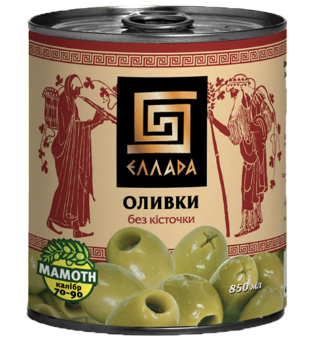 Оливки зел Ellada Mamoth б/к 850мл